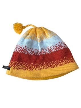 Vintage Turtle Fur Wool Yarn Beanie O/S Tassel Ski Winter Hat Nordic Made in USA